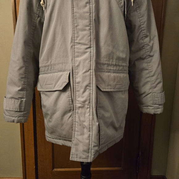 Vintage Field & Stream Women's Grey Down Fleece Outdoor Jacket Size L Heavy EUC - Picture 8 of 11
